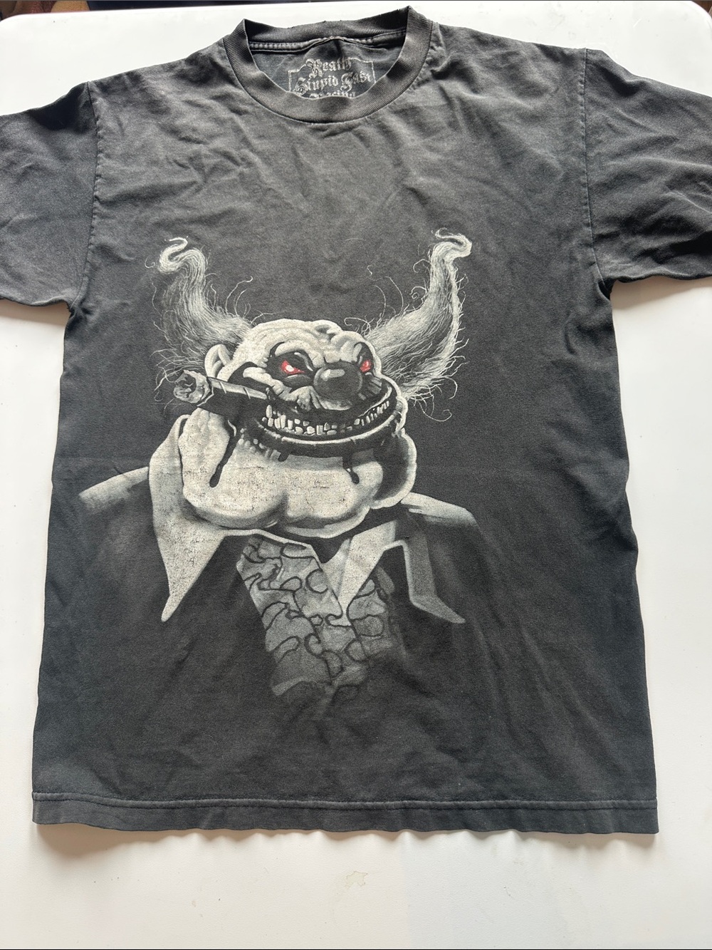 Black Short-Sleeve Graphic Clown Tee